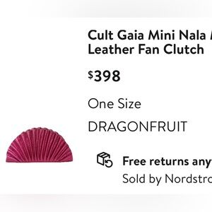 Cult Gaia Nala Clutch, Pink